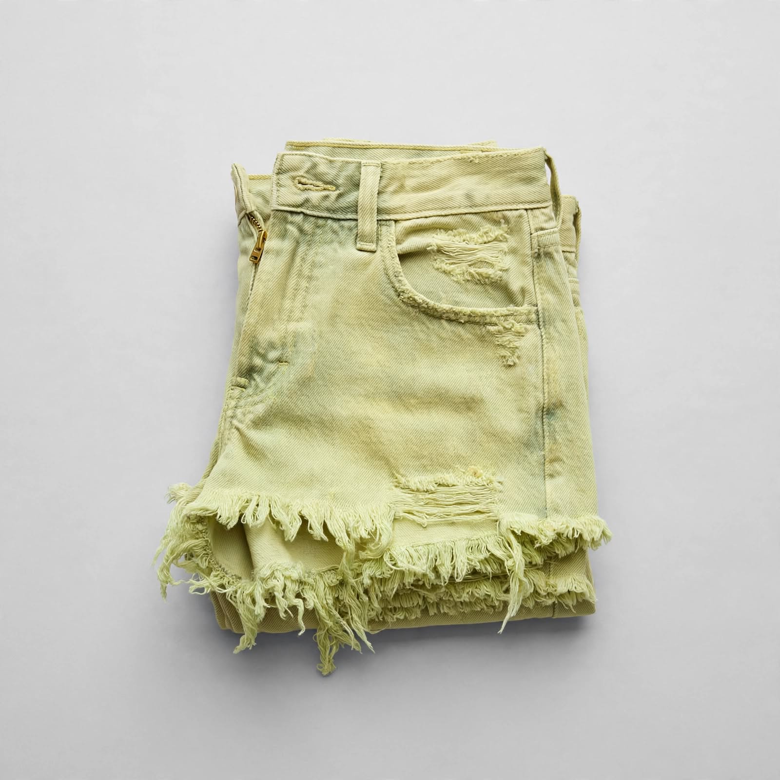 Custom Stacked Denim Shorts